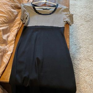 Black and striped comfy dress